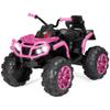Best Choice Products 12V Kids Ride-On Electric ATV, 4-Wheeler Quad Car Toy w/Bluetooth Audio, 3.7mph Max Speed, Treaded Tires, LED Headlights, Radio - Pink view 1