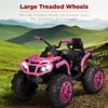 Best Choice Products 12V Kids Ride-On Electric ATV, 4-Wheeler Quad Car Toy w/Bluetooth Audio, 3.7mph Max Speed, Treaded Tires, LED Headlights, Radio - Pink view 3