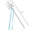 Gejoy Winter Snowflake Wand Silver Snowflake Magic Wand Winter Flake Theme Winter Wand Princess(12 Pcs) view 2