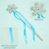 Gejoy Winter Snowflake Wand Silver Snowflake Magic Wand Winter Flake Theme Winter Wand Princess(12 Pcs) view 3