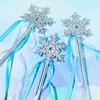 Gejoy Winter Snowflake Wand Silver Snowflake Magic Wand Winter Flake Theme Winter Wand Princess(12 Pcs) view 4