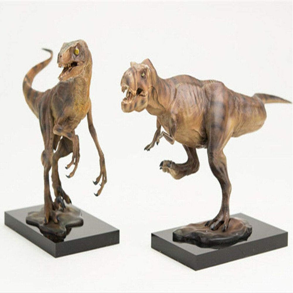Tyrannosaurus Velociraptor Set Statue T-Rex Raptor Dinosaur Figure Realistic Animal Model Collector Decor Gift