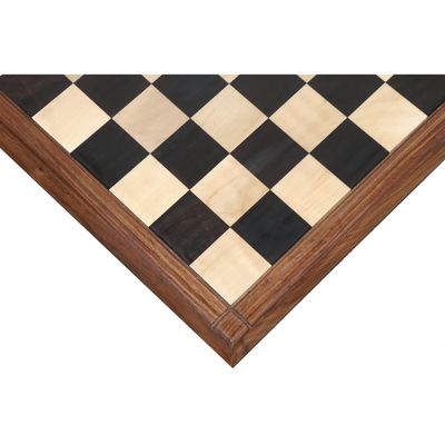 21" Players Choice Ebony & Maple Wood Chess Board- 55 mm Square - Matt Finish