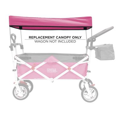 Creative Outdoor Distributor Removable Canopy for Push Pull Wagons | Accessory (Pink)