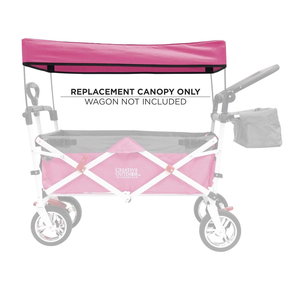 Creative Outdoor Distributor Removable Canopy for Push Pull Wagons | Accessory (Pink)