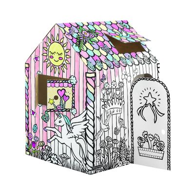 Bankers Box at Play Large Color in Unicorn Playhouse, Cardboard Playhouse and Life Size Craft Activity for Kids and Families