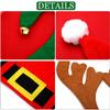 5 Pieces Christmas Hats and headband Set Santa Pants Design Hat, Elf Hat, Plush Christmas Tree Reindeer Headband view 2