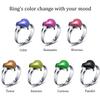 Hicarer 16 Pcs Adjustable Mood Rings Mixed Color Heart Shape Changing Mood Rings for Girls Boys Kids Emotion Feeling Finger Accessories Costume Props Children's Day Birthday Party Favors view 2