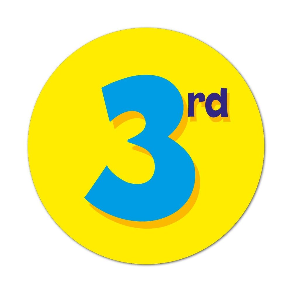 3Rd Sticker Stickers 38mm (Pack of 75)