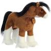 Aurora Exquisite Breyer Clydesdale Stuffed Animal - Realistic Detailing - Imaginative Play - Brown 13 Inches view 1