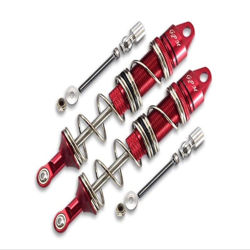 Aluminum Rear Double Section Spring Dampers 135mm for Arrma 1:8 KRATON 6S / Outcast 6S / Notorious 6S / KRATON 6S V5 / Notorious 6S V5 Upgrades - 1Pr Set Red