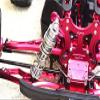 Aluminum Front Double Section Spring Dampers 115mm for Arrma 1:8 KRATON 6S / Outcast 6S / Notorious 6S / KRATON 6S V5 / Notorious 6S V5 Upgrade Parts - 1Pr Set Red view 2