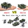 23-Pack Die-Cast Military Vehicles Set - Alloy Metal Army Soldiers, 16-Pack, Playmat, Mini Tank, Helicopter Playset for Kids Boys view 3