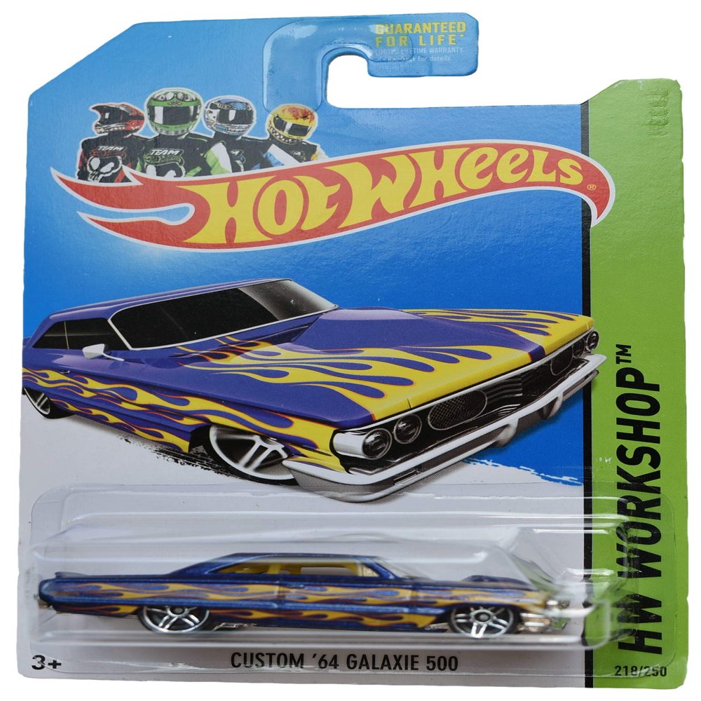 Hot Wheels Workshop Custom '64 Galaxie 500 218/250, Blue with Flames