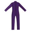 Agoky Little Girls Boys Long Sleeve Full Body Unitard Bodysuit Tight Kids Gymnastics Leotard Dance Costumes Purple 5-6 view 4