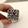 Sterling silver dreidel with Semi-precious stone Handmade Hanukkah gifts Amethyst Purple & Lapis Blue Hebrew letters view 4