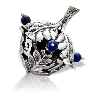 Special Sterling silver dreidel Leaf design with Hebrew words a great miracle happened there Vintage Judaica gift