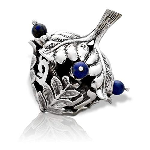Special Sterling silver dreidel Leaf design with Hebrew words a great miracle happened there Vintage Judaica gift