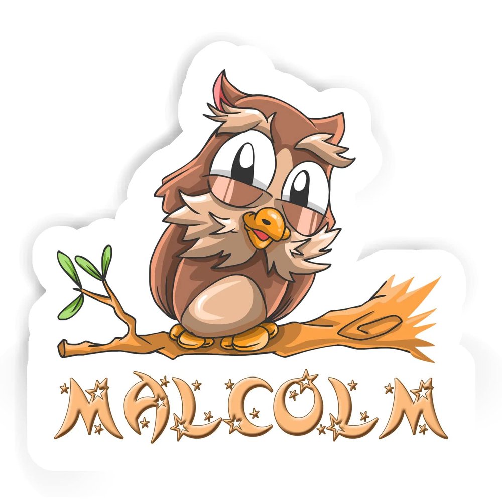 Malcolm Owl Sticker (Large, 14x9.8 inch)