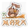 Marx Owl Sticker (Large, 14x9.8 inch) view 1