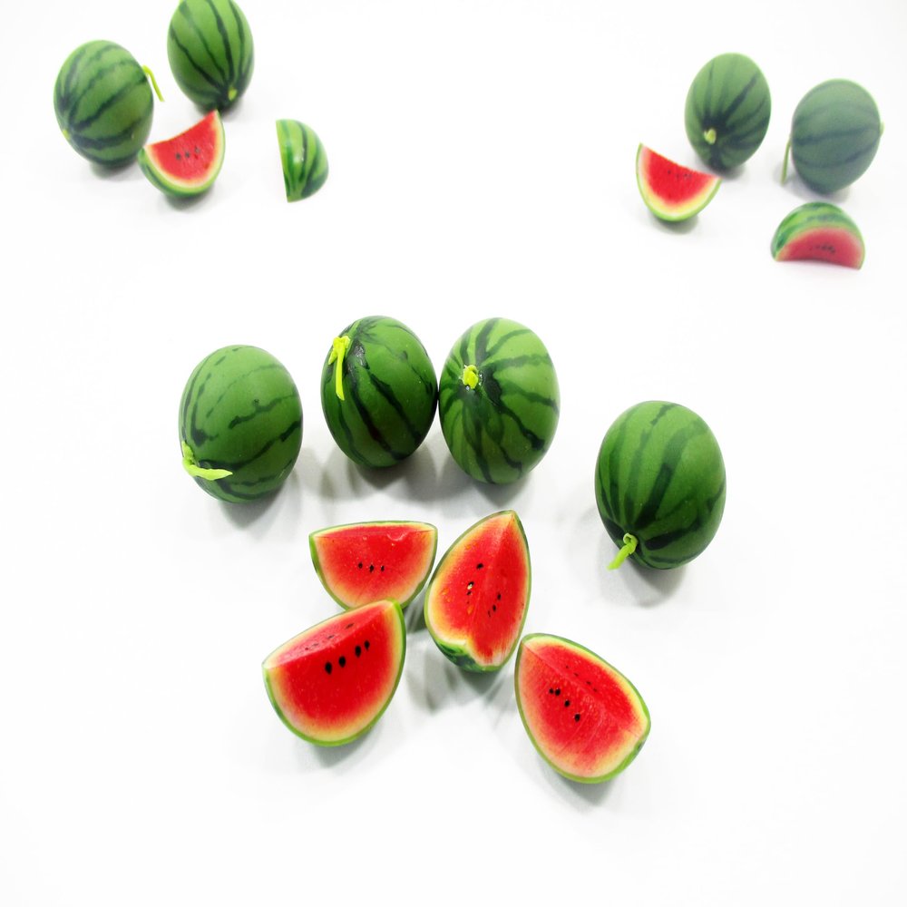 Dollhouse Miniature Food Mixed Loose 8 Watermelon Fruit Supply 1:6 15529