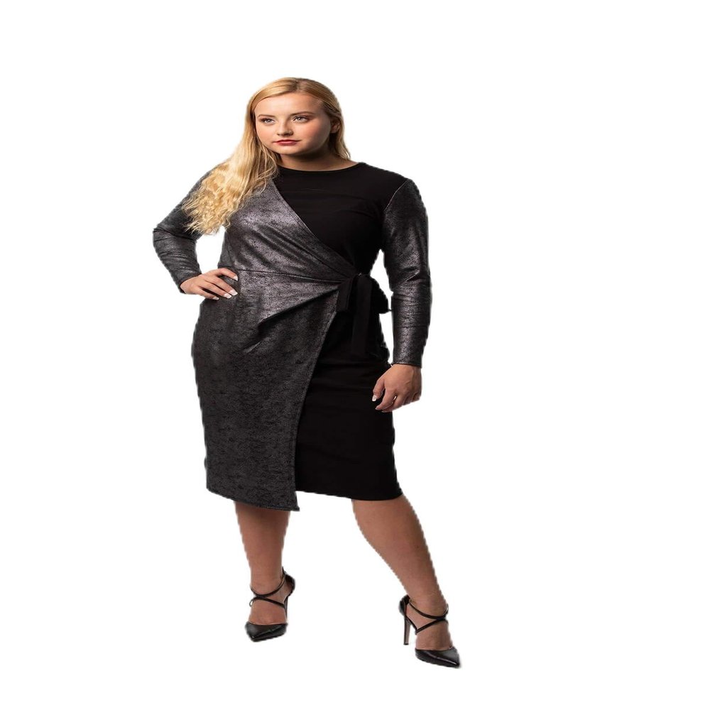 Havah Tribe Wrap Dress- Convenient for Both Nursing and Non-Nursing Moms Outer Wrap Opens and Shirt Top Lifts up for Breastfeeding Option