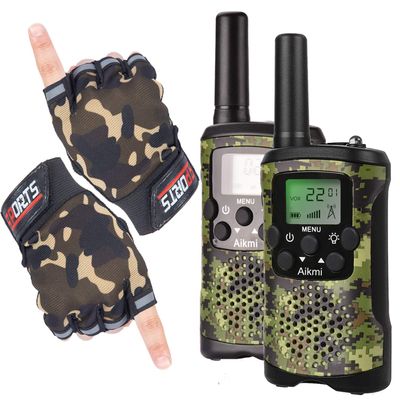 Kids Walkie Talkies Boys Gifts for Kids Aged 5-12 Outdoor Toys 3 Miles Long Range 22 Channel 2 Way Radio fit Adventure Game Hunt Camp Toys 6 7 8 9 Years Old Boys Gifts