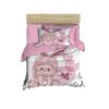 100% Cotton Baby Bedding, Stork and Baby Themed Duvet Cover Set, Crib Bedding for Baby Girls, Pink view 1
