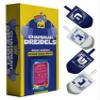 Izzy 'n' Dizzy Hanukkah Dreidels - Blue and White Wooden Dreidel - 4 Pack Medium - Hand Painted - Game Instructions Included view 1