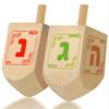 Izzy 'n' Dizzy Hanukkah Dreidels - Extra Large Natural Wooden Dreidel - 2 Pack view 1
