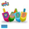 Izzy 'n' Dizzy Hanukkah Multicolored Painted Wooden Dreidel (Pack of 10) - Medium view 4