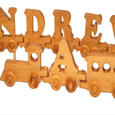 Personalized Wooden Letter Train Toy  Custom Name Train for Kids, Handmade Keepsake Gift for Birthdays, Easter Baskets, and Playrooms
