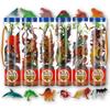 6 PACK Small Animal Figures Toys, 78 Pieces Realistic Mini Dinosaur Insect Sea Farm Reptile Wild Jungle Zoo Plastic Little Creatures Playset, Cake Topper Party Favors for Kids, Toddlers view 1