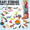 6 PACK Small Animal Figures Toys, 78 Pieces Realistic Mini Dinosaur Insect Sea Farm Reptile Wild Jungle Zoo Plastic Little Creatures Playset, Cake Topper Party Favors for Kids, Toddlers view 4