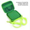 CASEMATIX Green Travel Case Compatible with Leapfrog Rockit Twist Handheld Game System - Includes Adjustable Shoulder Strap, Accessory Storage and Rubber Keychain - CASE ONLY view 3