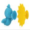 Nuby Silly Hummingbird & Flower Interactive Suction Toys with Built-in Rattle, 2 Piece, Aqua / Yellow view 1