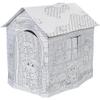 Fun Express Cardboard Playhouse for Kids Indoor - DIY Santa Workshop Christmas House to Color | Toddler Play House Holiday Craft Activity with Doors & Windows | 28.5" x 34.5" x 35" Easy Assembly view 1