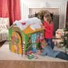 Fun Express Cardboard Playhouse for Kids Indoor - DIY Santa Workshop Christmas House to Color | Toddler Play House Holiday Craft Activity with Doors & Windows | 28.5" x 34.5" x 35" Easy Assembly view 3