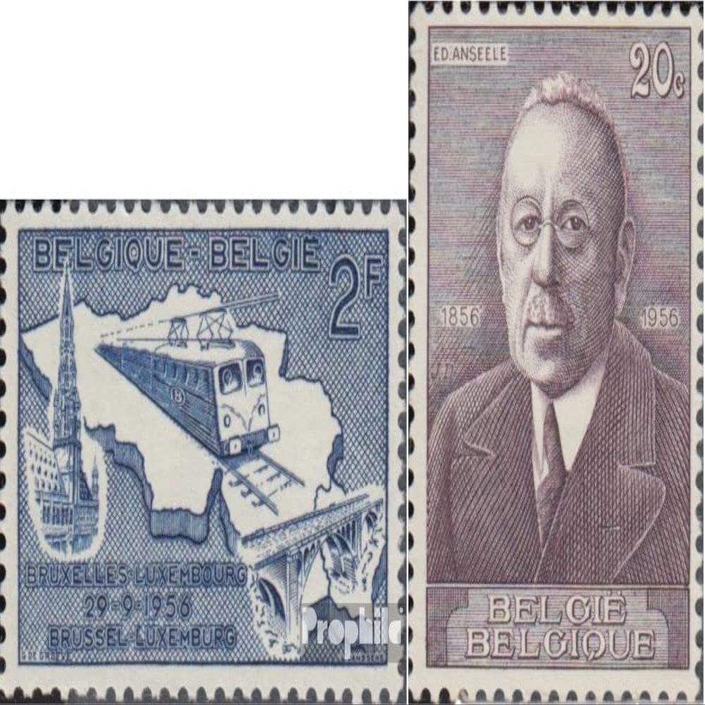 Belgium 1045,1046 (Complete.Issue.) unmounted Mint/Never hinged ** MNH 1956 Railway, Anseele (Stamps for Collectors) Trains/Railway/funicular