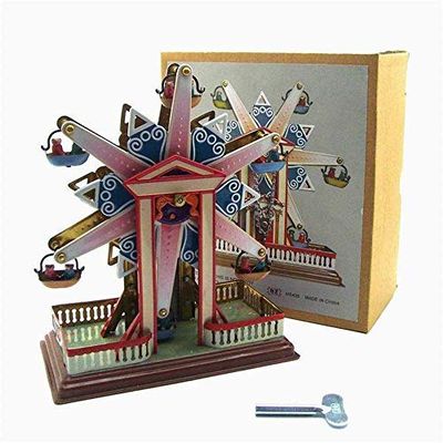 Charmgle Retro Wind-Up Toys Ferris Wheel Tin Toys, Home Decoration Clockwork Toy Adult Collection Party Favor