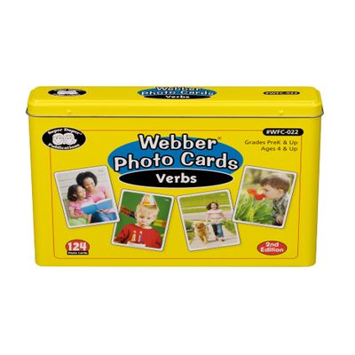 Super Duper Publications | Webber Photo Cards Verbs | Action Flash Cards | English Grammar & Vocabulary | Educational Learning Resource for Children