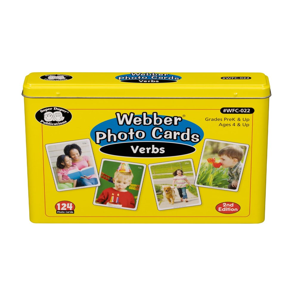 Super Duper Publications | Webber Photo Cards Verbs | Action Flash Cards | English Grammar & Vocabulary | Educational Learning Resource for Children