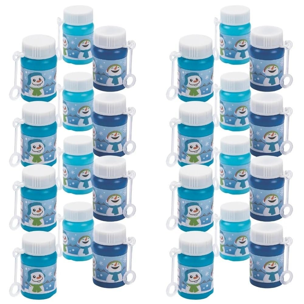 Winter Snowman Bubble Bottles - Toys - 24 Pieces