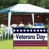 VictoryStore Veterans Day Banner Waterproof Vinyl Banner (4 Feet By 8 Feet, Stripes) view 2