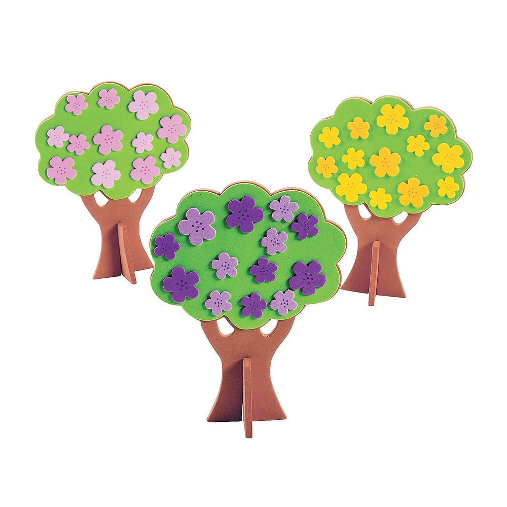 3D Foam Spring Tree Craft Kit - Crafts for Kids and Fun Home Activities