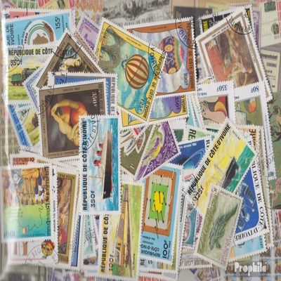 The Ivory Coast 300 Various Stamps (Stamps for Collectors)