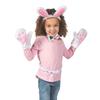 Fun Express Bunny Accessory Set - Cute Easter-Themed Apparel Accessories for Kids - Easter Parties Costumes & Dress-Up Fun - Includes Bunny Ears Tail Nose Whiskers for Themed Celebrations - 5 Pieces view 1