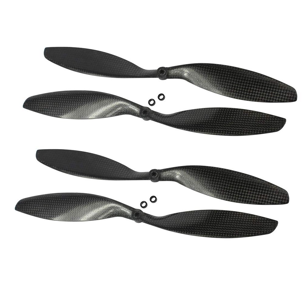 QWinOut 3k Carbon Fiber Propeller Cw CCW 8045 8047 9047 1045 1047 1147 1238 1245 1447 1555 CF Props for RC Quadcopter Hexacopter Multi Rotor UFO (2 Pairs,1147)