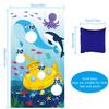 Blulu Ocean Animal Toss Games Banner with 4 Bean Bags Toss Game Indoor Outdoor Dolphin Whale Octopus Blue Birthday Party Decorations for Ocean Animal Theme Party Supplies Photo Background Backdrop view 2