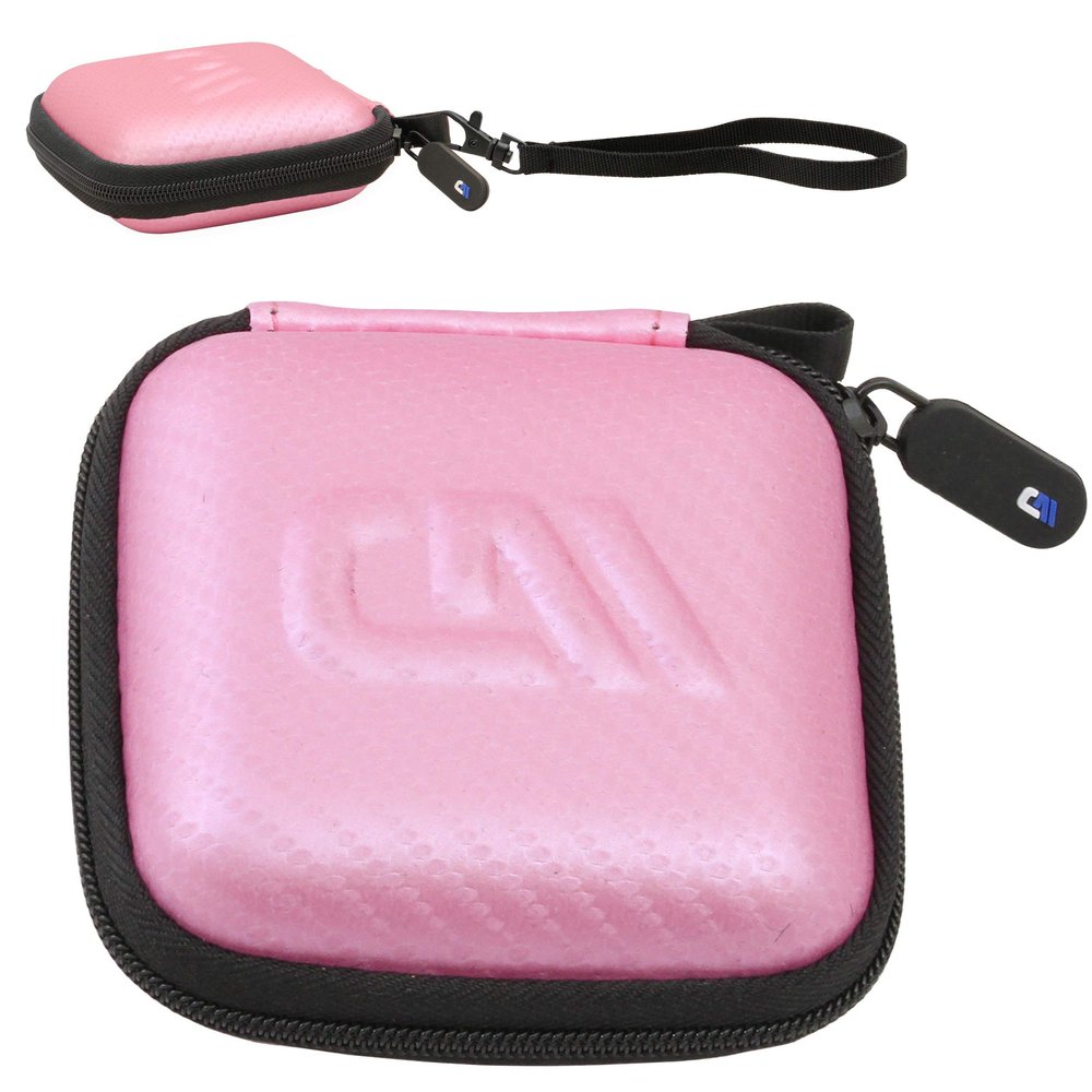 CASEMATIX Pink Travel Case Compatible with Tamagotchi On Interactive Virtual Pet Game, Includes Travel Case with Wrist Strap Only